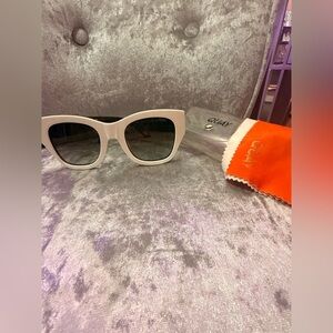 Quay Australia White oversized Polarized Sunglasses